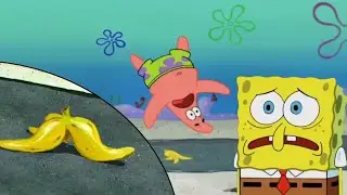 SpongeBob - Patrick Slips On A Banana Peel