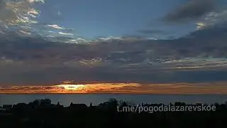 Таймлэпс заката в Лазаревской сегодня. 01.02.2024