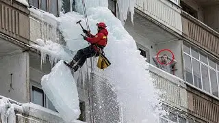 Idiot Snow Removal & Massive Roof Avalanche | Extreme Dangerous Plow Truck Fails #15