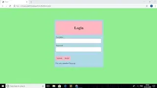 Simple Login page in HTML