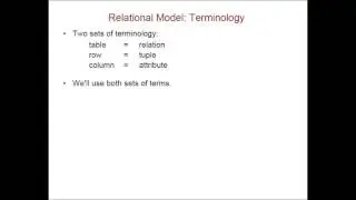 The Relational Model