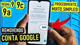 COMO REMOVER CONTA GOOGLE DO XIAOMI REDMI 9, 9C, 9A | sem PC! Procedimento SIMPLES!