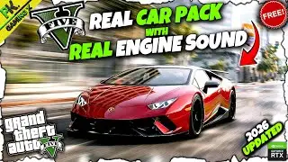 Install *Real Car Pack With Real Engine Sound* in GTA 5 | GTA 5 Monster Car Pack Mod 2026 || Add-On😍