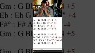 G harmonic minor progression - Harmonica Bb - 4eme position