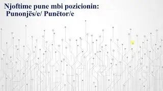 Njoftime pune mbi pozicionin Punonjes/e/ Puntor/e date 15.11.2020