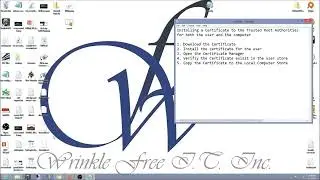 Install Certificate to the Trusted Root