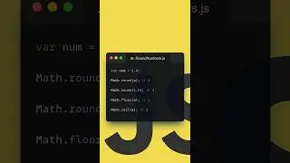 Beginner JS Tutorial Round Numbers Math.round #shorts #javascript