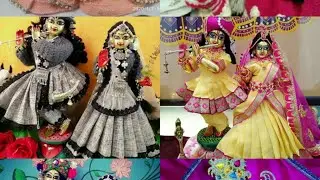 युगल जोड़ी राधे कृष्णा शृंगार और सर्दियो की पोशाक #vrindavan crochet poshak