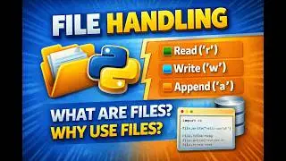 File Handling in Python Explained | What are Files, Modes (r, w, a) & Why We Use Files | Part-1 #29