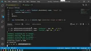 #3 delete the document in mongoDB using nodejs