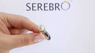 Серебряное кольцо с жемчугом 