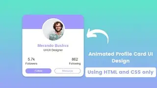 Creative Profile Card using only HTML and CSS