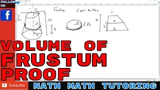 Finding Volume of Frustum Using Integration and Cross Section Method