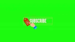 Subscribe Button Green Screen
