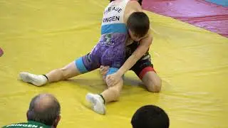 Wrestling / Ringen, LM Sachsen 2023, Jugend C, 38 kg, Freestyle, Avkhadov - Schreiner, Finale 1+2