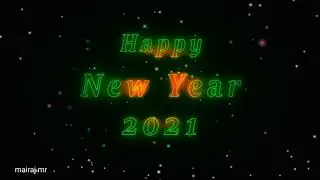 black screen happy new year lighting animation video footage, Happy new year 2021