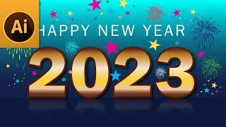 Happy New Year 2023 | Vector 2023 Greeting Card | 