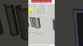 Create a curved window with shape bender in sketchup
