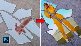 Broken Glass Photo Effect in Adobe Photoshop | Ayaz Designing