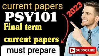 PSY101 final term current papers 2023/psy101 current papers 2023/