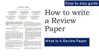 How to write a review paper step by step guide