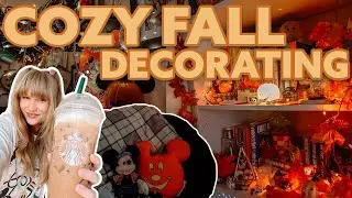 COZY FALL DECORATING 2024 🍁🧣🎃 // Decorate with Me // Autumn Bedroom Makeover Decor