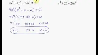 Solving Polynomial Equations by Factoring