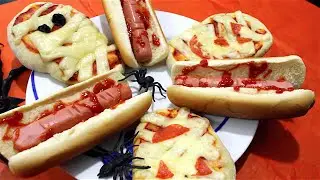 How to make Pizza mummy for halloween snaks