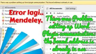There was a problem setting up Word plugin communication: The bound address is already in use