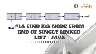 #14: Find Kth Node From End of Singly Linked List - Java [ WeTechie ]