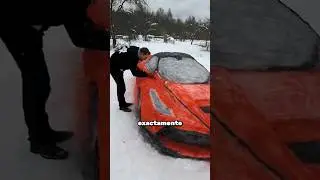 He made a Ferrari out of snow 😱