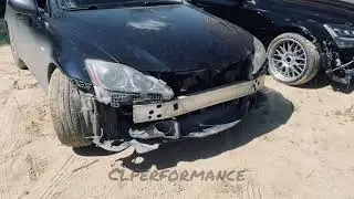 Установка бампера atom на Lexus is250 ( темно синий)