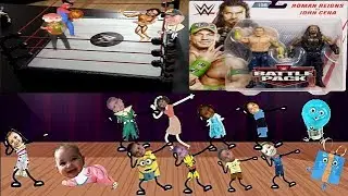 BATTLE PACK WITH ROMAN REIGHS AND JOHN CENA  With Athena