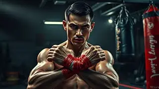 Muay Thai Gym Workout: Strength Resistance Bands & Heavy Bag Drills (Thailand)