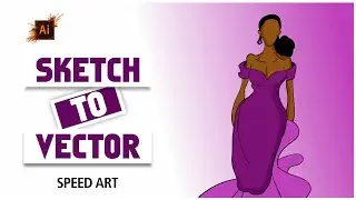Adobe Illustrator: From sketch to vector (speed art)