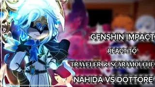 GENSHIN IMPACT react to Nahida Vs Dottore|| Luna VII Archon Quest cutscene ||Gacha Club 