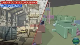 CALL OF DUTY KILLHOUSE MAP | MADE IN BLENDER