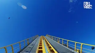 200 feet high, 75 mph, 3,600 feet long - take a ride on Skyrush at Hersheypark