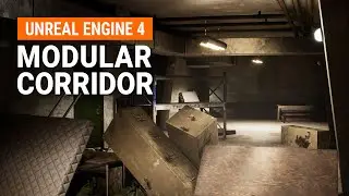 Unreal Engine 4 Modular Corridor Environment Walk Through | Made wit MayaLT and Substance Painter