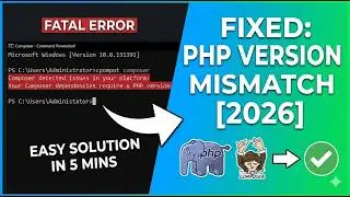 FIX: Composer detected issues in your platform: Your Composer dependencies require  PHP version 