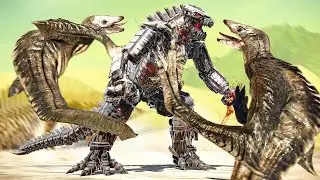 MechaGodzilla Vs Skullcrawlers REMATCH!! - Jurassic World Evolution (Monsterverse Mods)