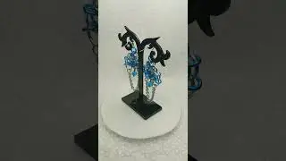 Кольчужные зимние серьги с цепочками