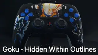 Custom PS5 Controller #6 (Goku's Super Saiyan - Hidden Within Outline) - Links to parts in comments