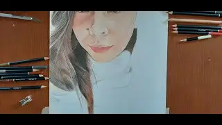 Coloured Pencils Portrait | Perfect Hair | ARKI PHI TV #Shorts