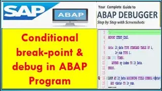 How to set conditional break-point & debug in SAP ABAP Program|Top 3 ways to set break-point in ABAP