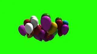 FREE HD Green Screen - BUNDLES OF BALLOONS 3D