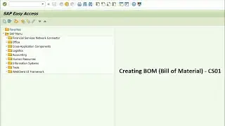 How to create Bill of material in SAP MM || SC video 1