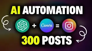 CRAZY! Bulk Create 300 Instagram Posts in 5 MINUTES (ChatGPT and Canva)