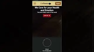 Simple Homepage For coffee site | Project | simple website with only CSS HTML and javascript