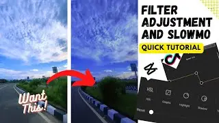 Capcut Quick Tutorial | Filter Adjustment and Slowmo | Tiktok Trend #capcuttutorial #capcut #filters